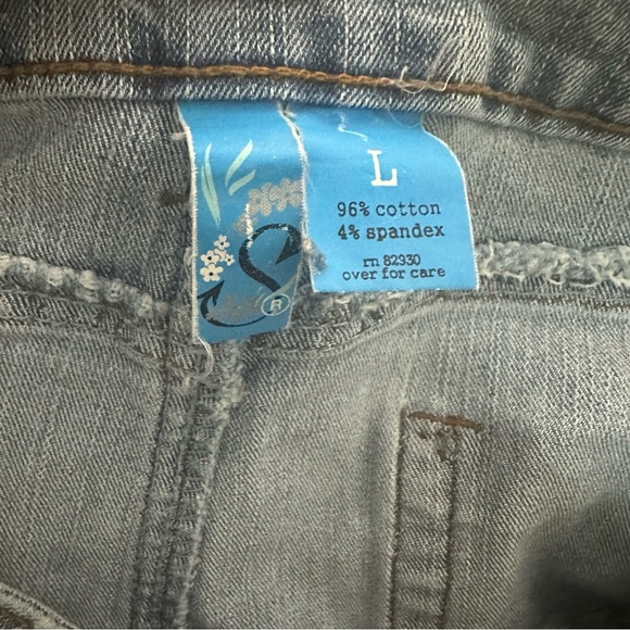 Vintage Y2K Denim Large Studded Mini Skirt - Picture 2 of 5